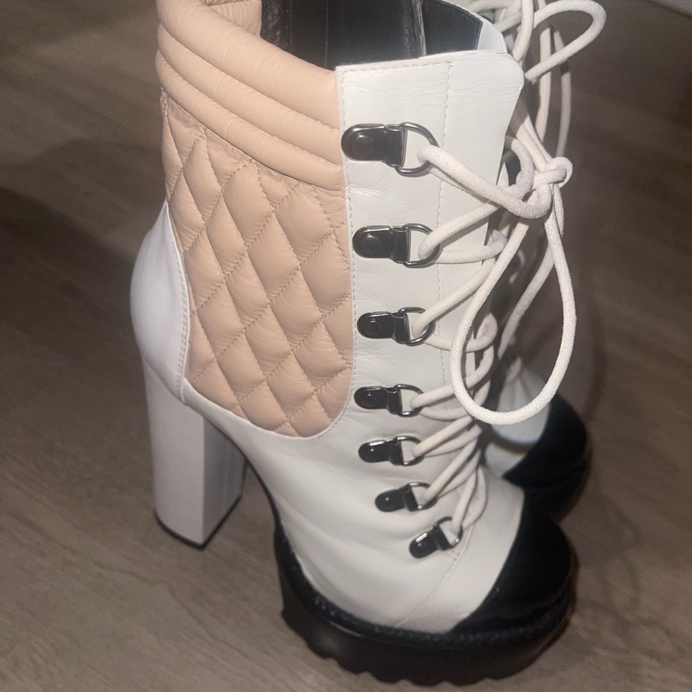 Andrea Bogosian Quilted Lace-Up Boots